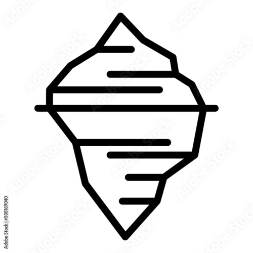 Water iceberg icon outline vector. Underwater glacier. Sea ice berg