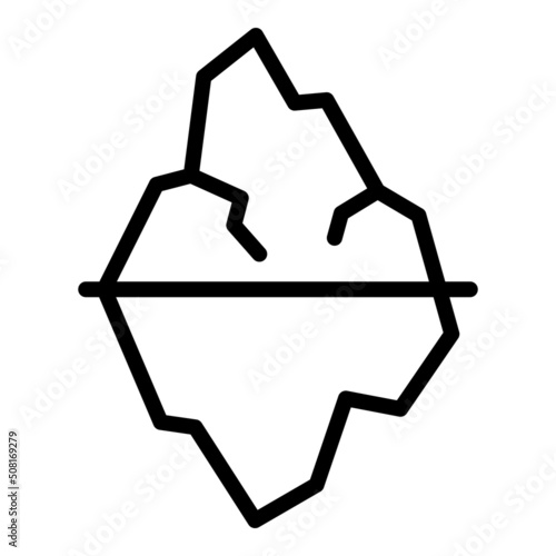 Rock ice berg icon outline vector. Sea artic. Huge rock