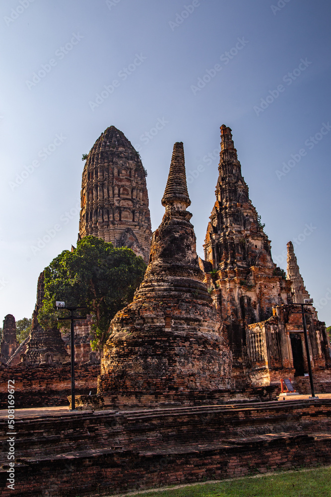 Wat Chaiwatthanaram, famous ruin temple near the Chao Phraya river in Ayutthaya, Thailand
