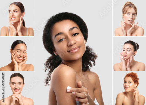 Collage with different beau...