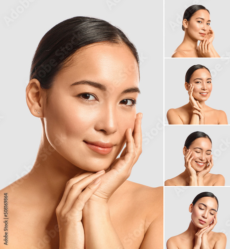 Collage with attractive you...