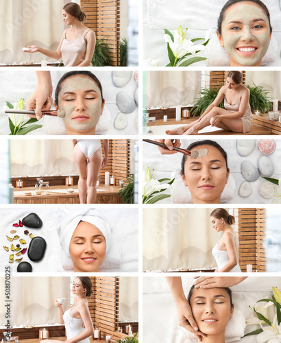 Collage with beautiful wome...