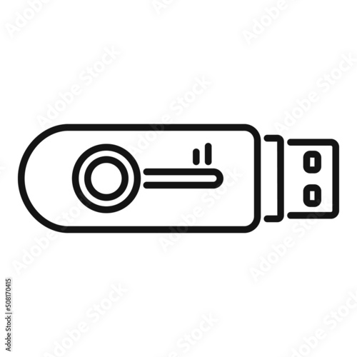 Usb flash password recovery icon outline vector. Page account