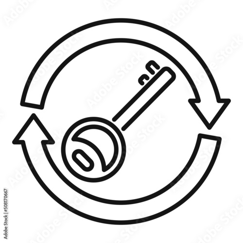 Key password recovery icon outline vector. Web account