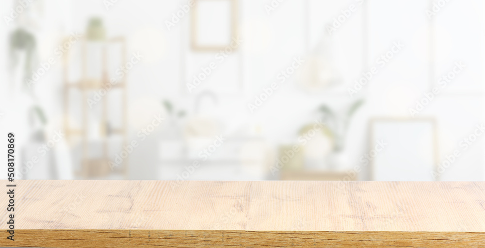 Clean kitchen table on white background Clean kitchen table on white background