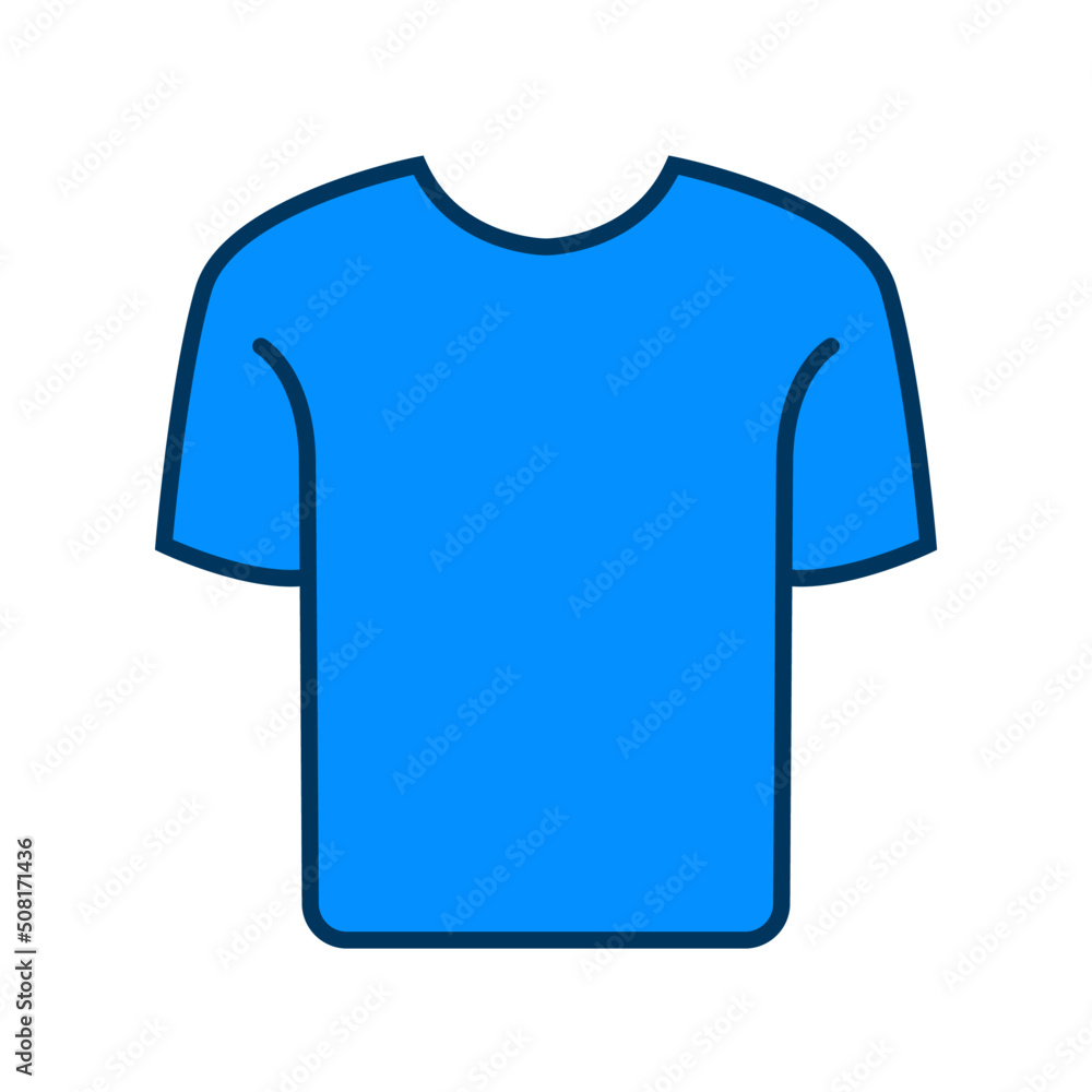 Blue t shirt vector illustration Stock Vector | Adobe Stock