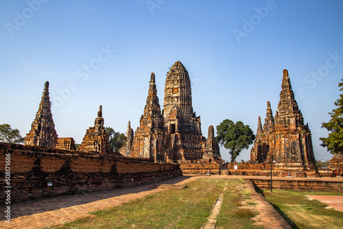 Wat Chaiwatthanaram, famous ruin temple near the Chao Phraya river in Ayutthaya, Thailand © pierrick