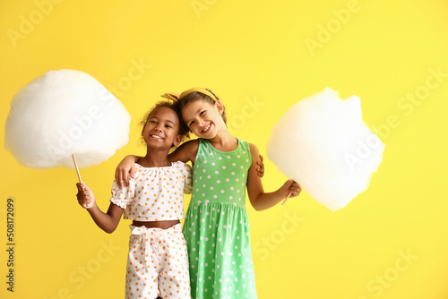 Cute little girls with cott...
