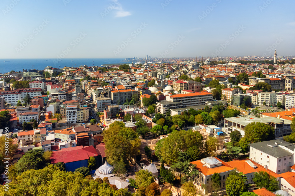 Awesome aerial view of Istanbul in Turkey