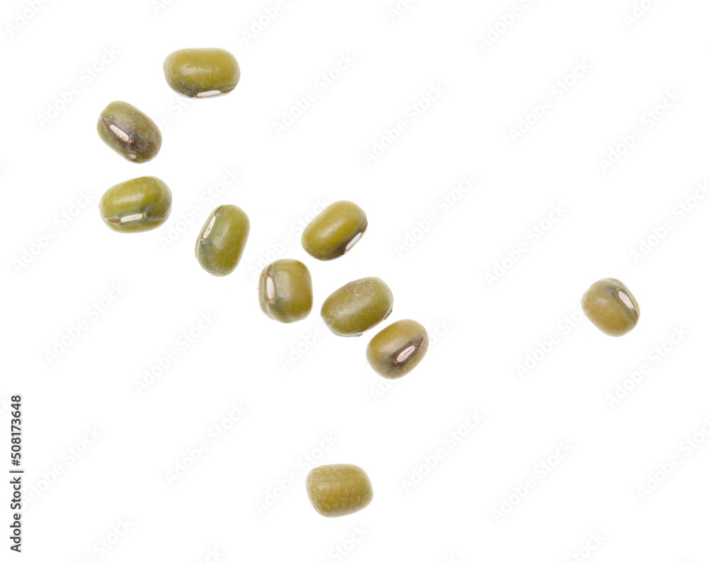 Mung beans isolated on white background. Mung beans isolated on white background.