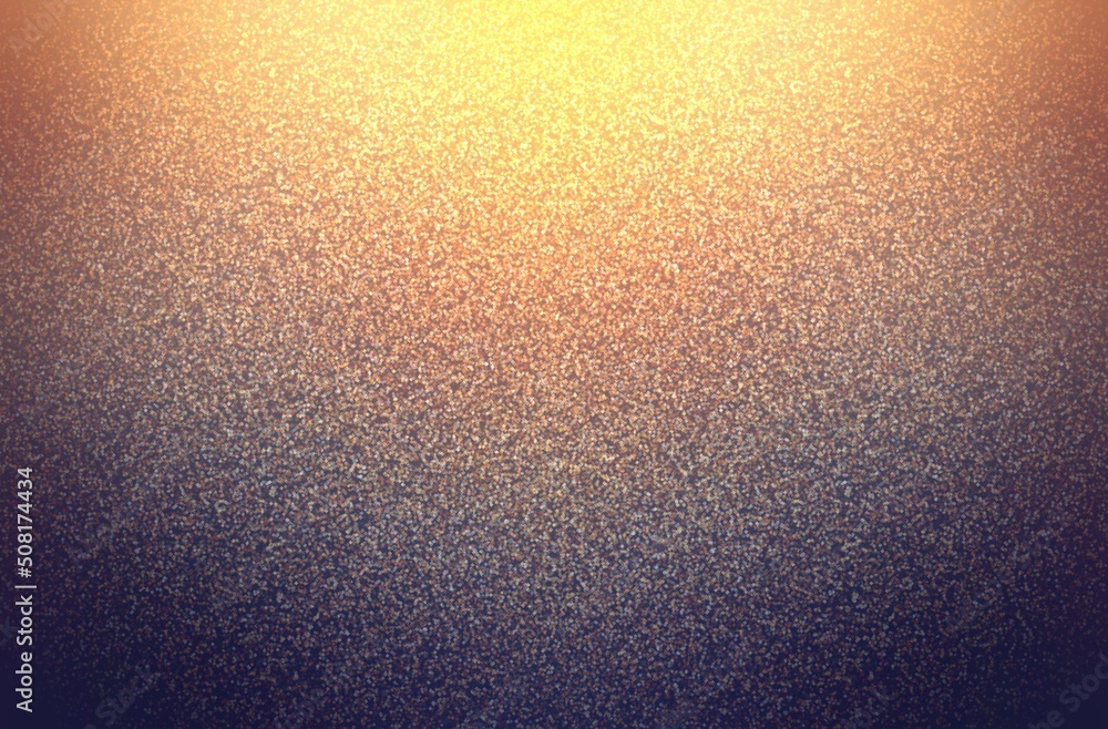 Dark blue sanded shimmer background illuminated bright yellow shine from top. Textured abstract graphic. Dark blue sanded shimmer background illuminated bright yellow shine from top. Textured abstract graphic.