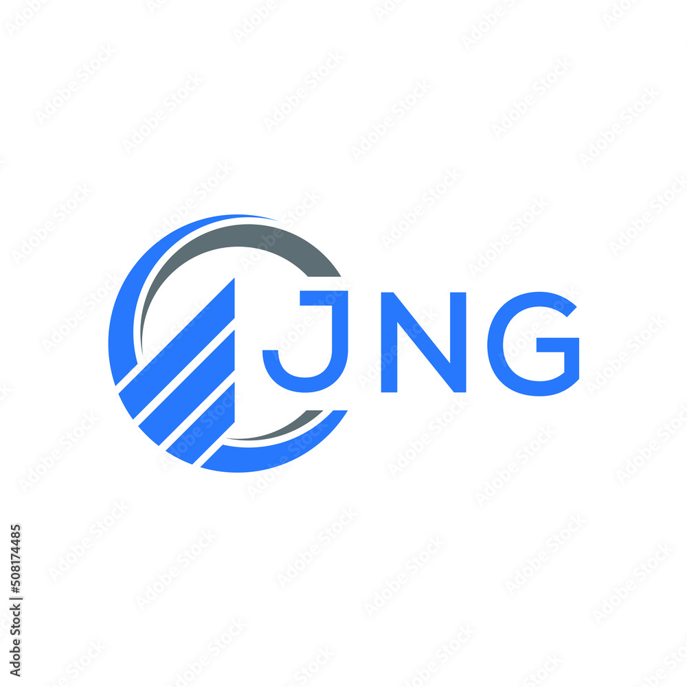 JNG Flat accounting logo design on white background. JNG creative initials Growth graph letter logo concept. JNG business finance logo design. JNG Flat accounting logo design on white background. JNG creative initials Growth graph letter logo concept. JNG business finance logo design.