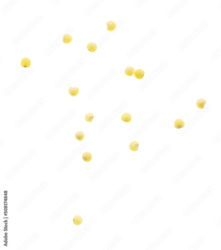 Millet groats isolated on a white background. Millet groats isolated on a white background.