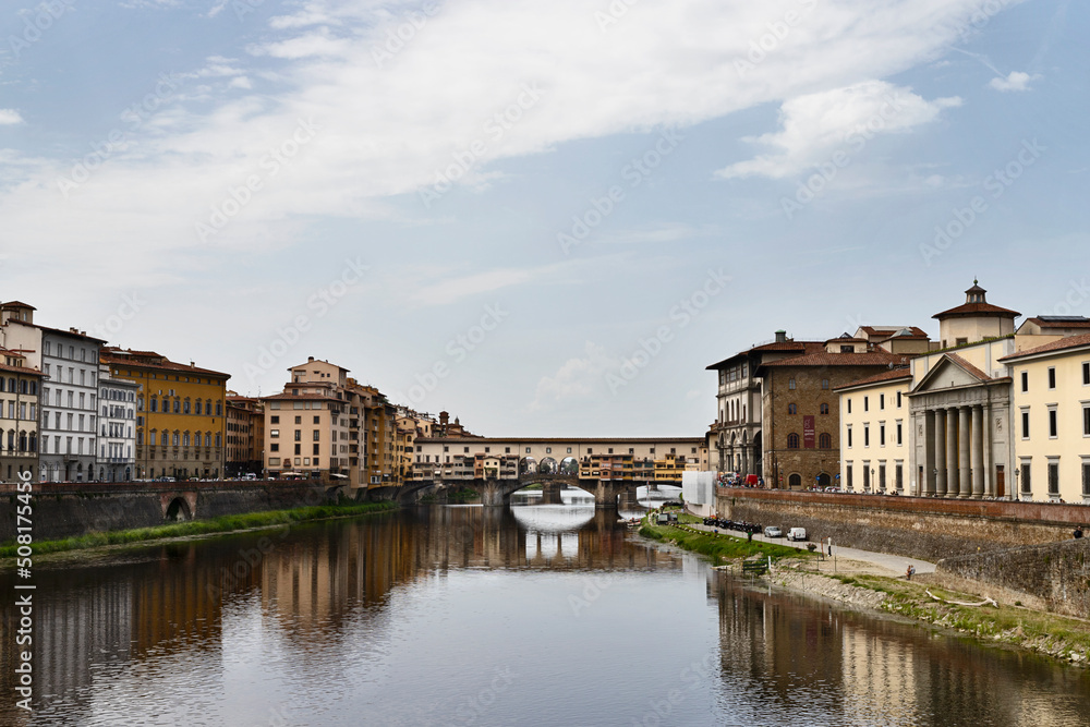 Panoramic view of the Ponte Vecchio , Florence