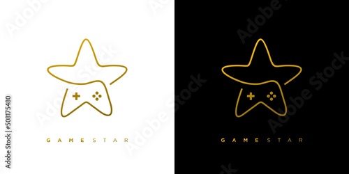Modern and unique game star logo design
