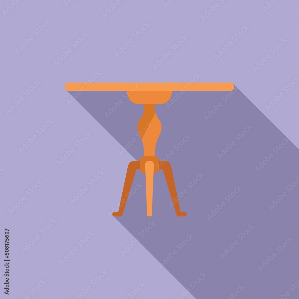 Fototapeta premium Table stand icon flat vector. Wood furniture