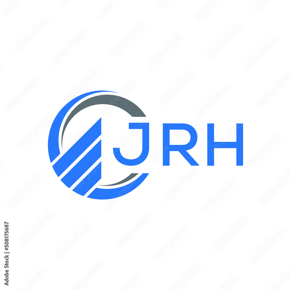 JRH Flat accounting logo design on white background. JRH creative initials Growth graph letter logo concept. JRH business finance logo design. JRH Flat accounting logo design on white background. JRH creative initials Growth graph letter logo concept. JRH business finance logo design.