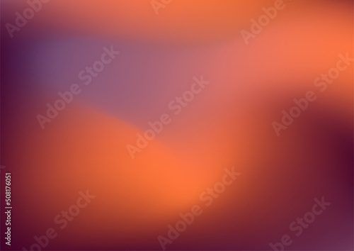 Blurred background with modern abstract blurred red pink neon orange green and dark blue gradient. Smooth template for your graphic design. Vector illustration.