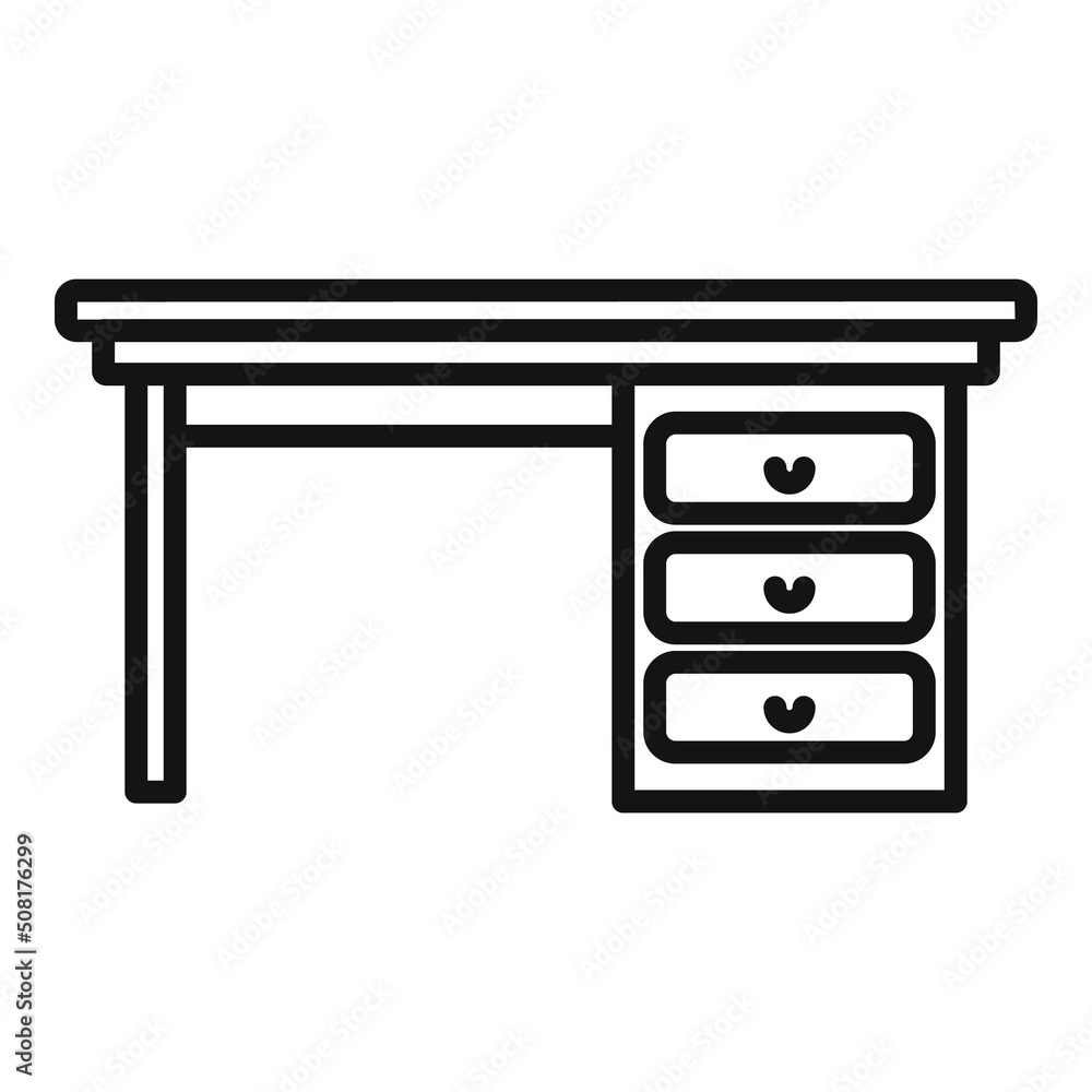 Small table icon outline vector. Wood furniture Small table icon outline vector. Wood furniture