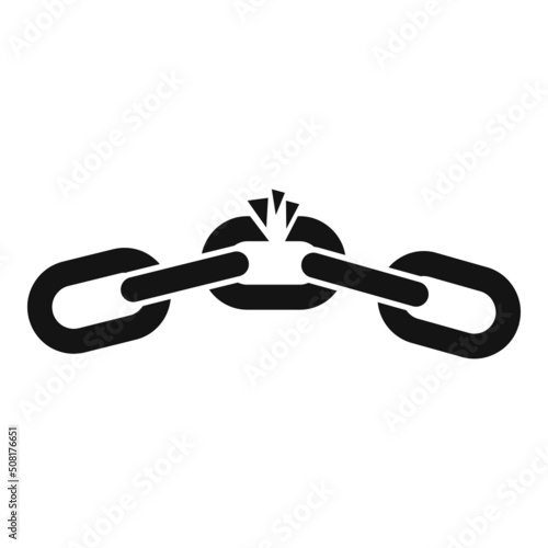 Chain effort icon simple vector. Work business