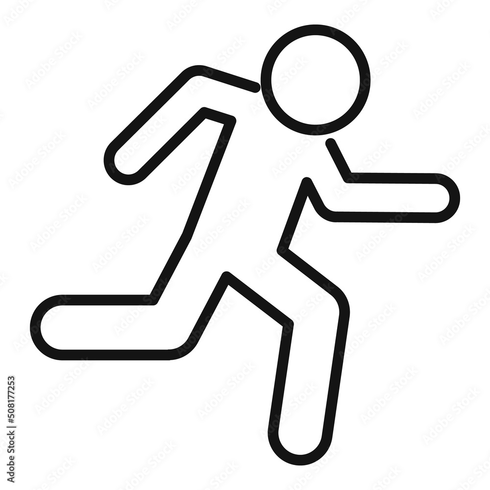 Run effort icon outline vector. Business work Run effort icon outline vector. Business work