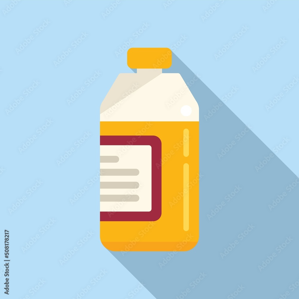 Oil bottle icon flat vector. Flower seed Oil bottle icon flat vector. Flower seed