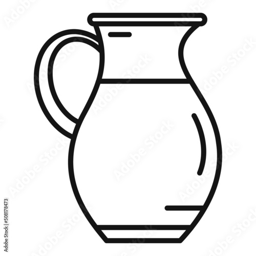 Canola oil jug icon outline vector. Plant seed