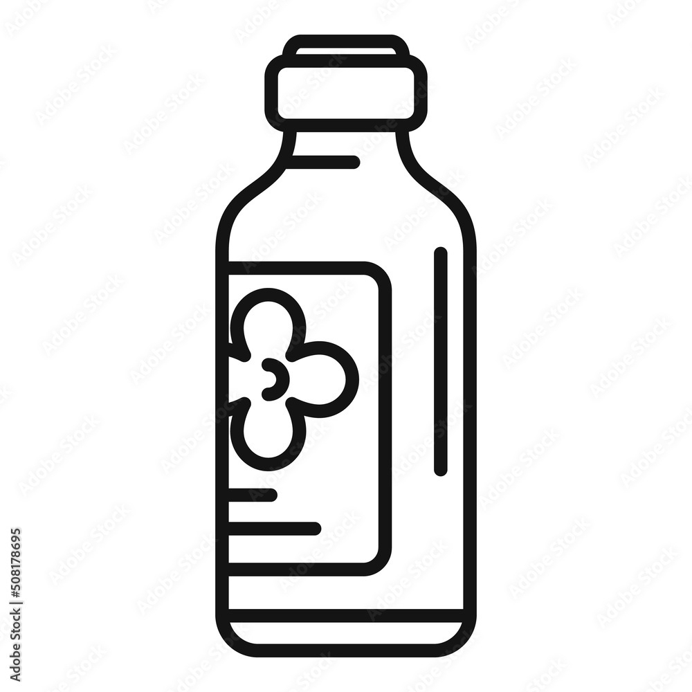 Canola oil shampoo icon outline vector. Flower plant Canola oil shampoo icon outline vector. Flower plant