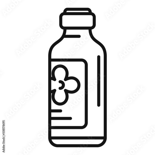Canola oil shampoo icon outline vector. Flower plant