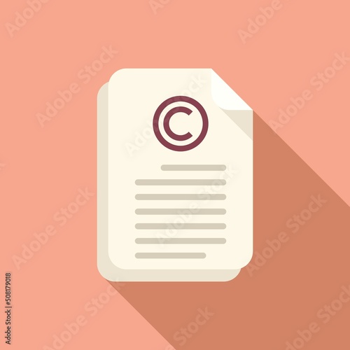 Credible document icon flat vector. Customer trust