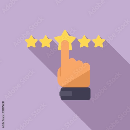 Star point review icon flat vector. Customer trust