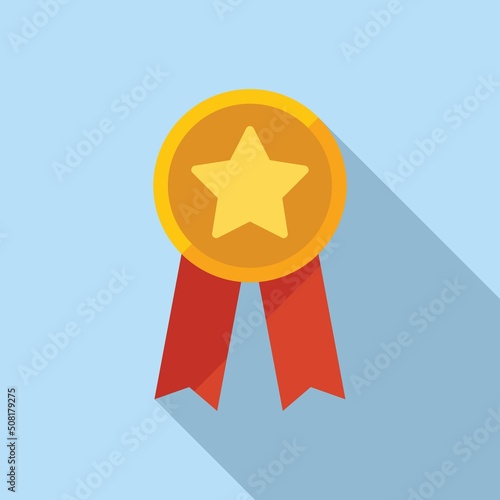 Feedback emblem icon flat vector. Customer trust
