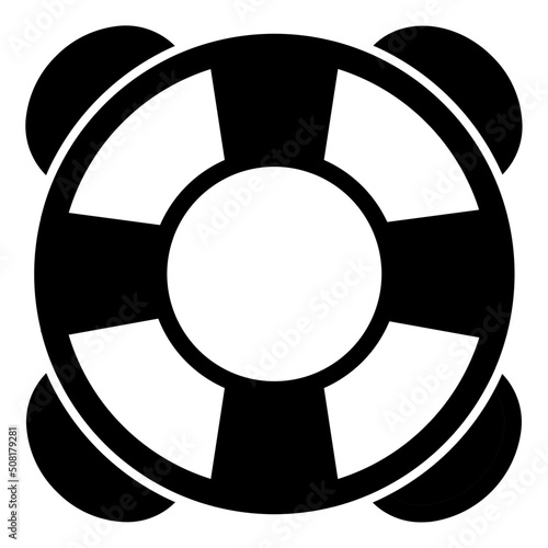 life ring glyph icon