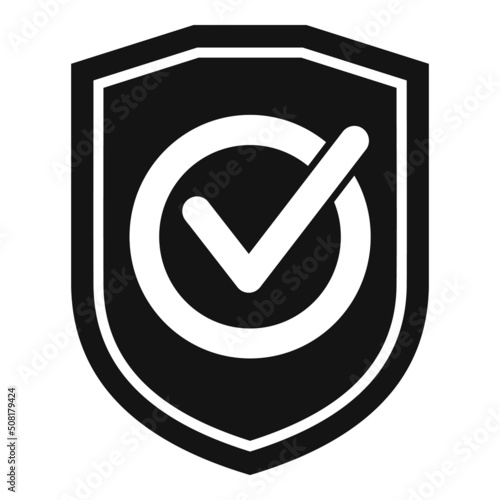 Secured credibility icon simple vector. Customer trust