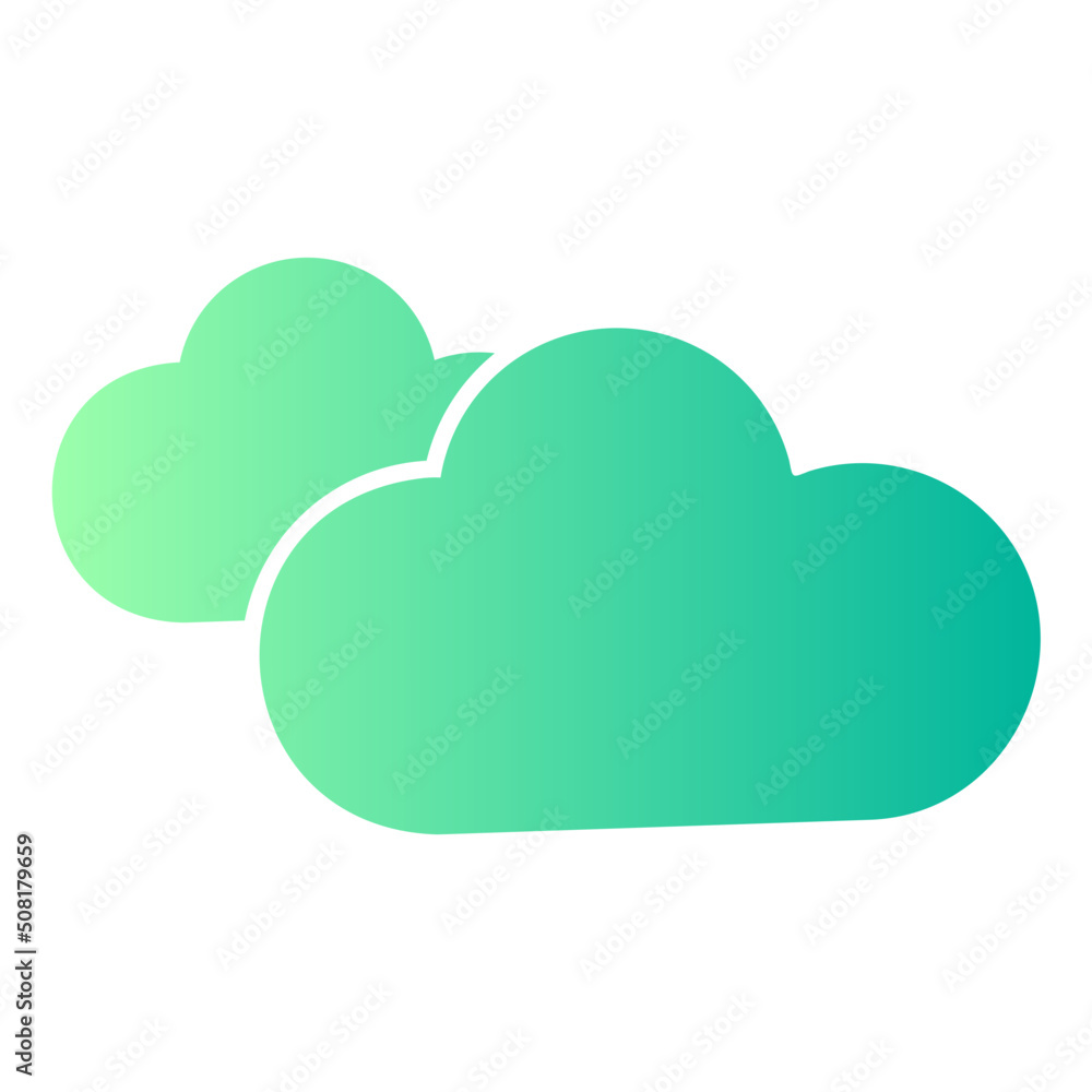 cloudy gradient icon cloudy gradient icon