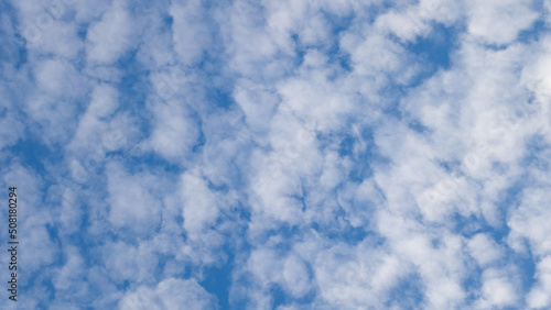 Close up shot of a beautiful clouds texture background with blue sky