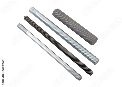 Canvas Print Threaded rods of different sizes and finish