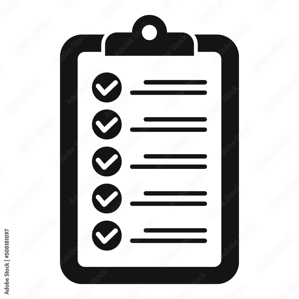 Clipboard control icon simple vector. Screen plan Clipboard control icon simple vector. Screen plan