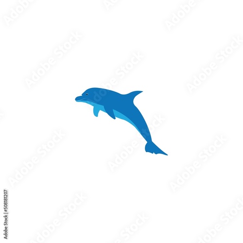 simple dolphin logo vector icon illustration