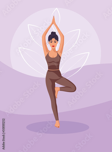 Yoga studio poster vrikshasana