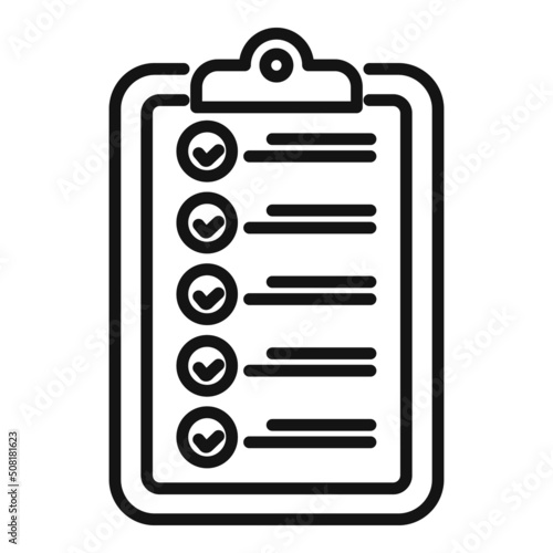Clipboard control icon outline vector. Screen plan