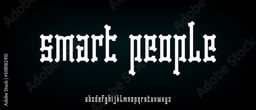 Elegant and luxury condensed alphabet with urban style template