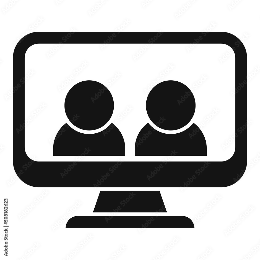 Video call online icon simple vector. Social web Video call online icon simple vector. Social web