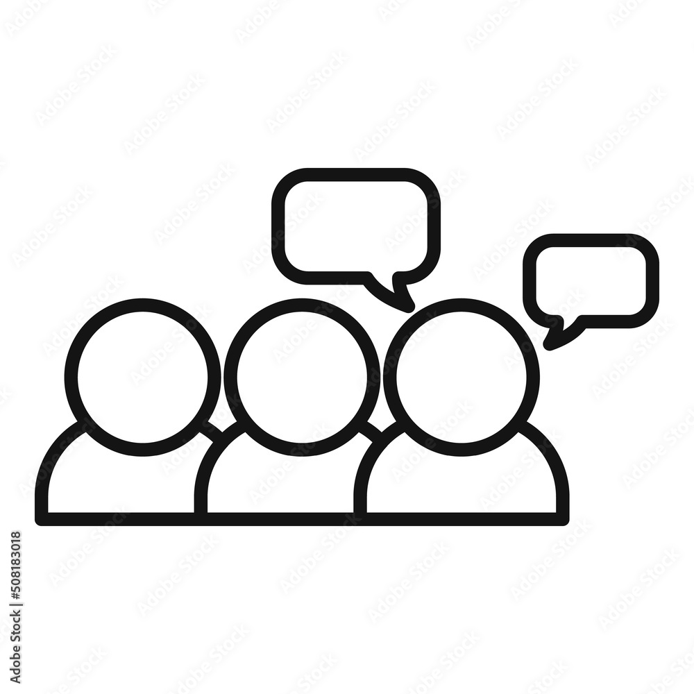 Communication group icon outline vector. Social web Communication group icon outline vector. Social web