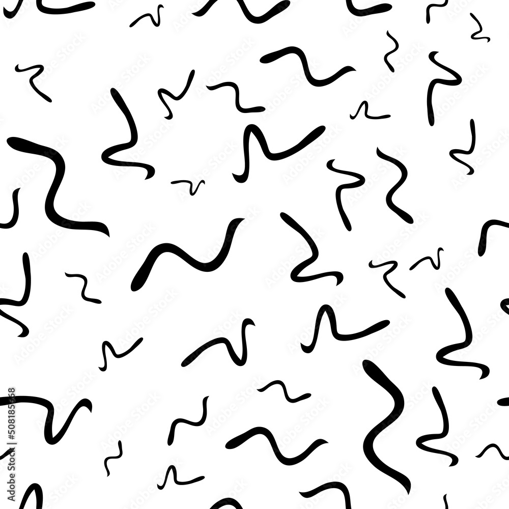 Seamless pattern with sketch squiggle