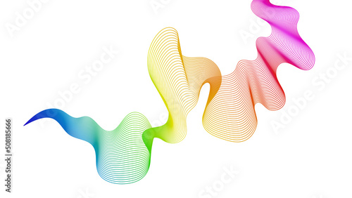 Abstract backdrop with wave gradient lines