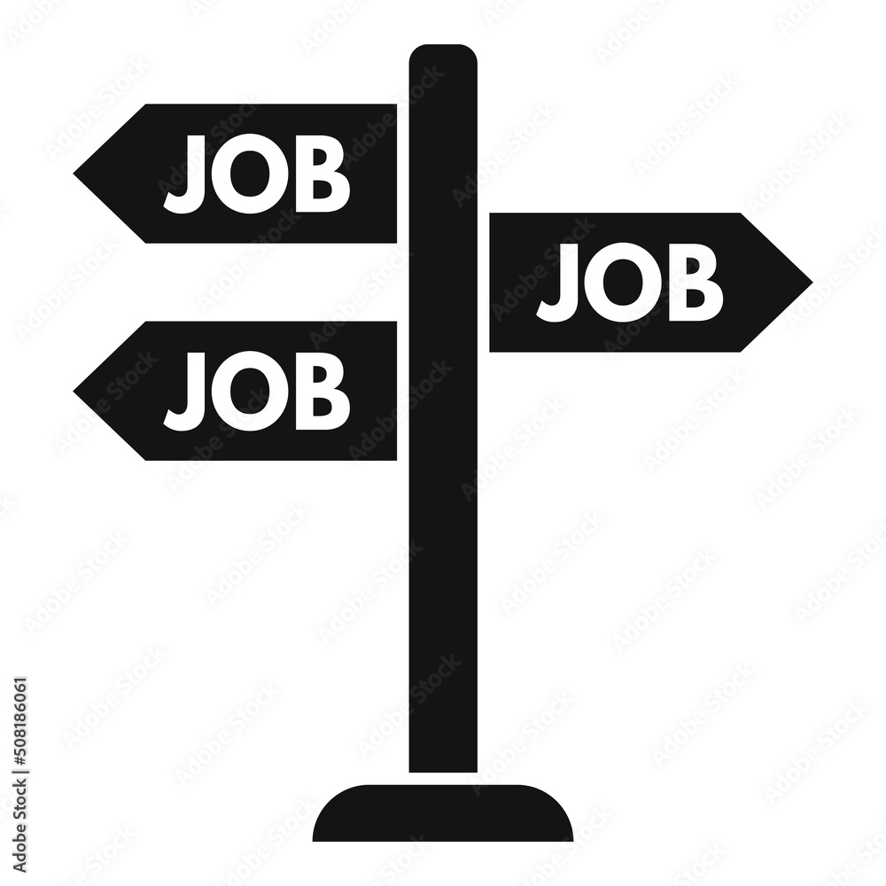 Job direction pillar icon simple vector. Online search Job direction pillar icon simple vector. Online search
