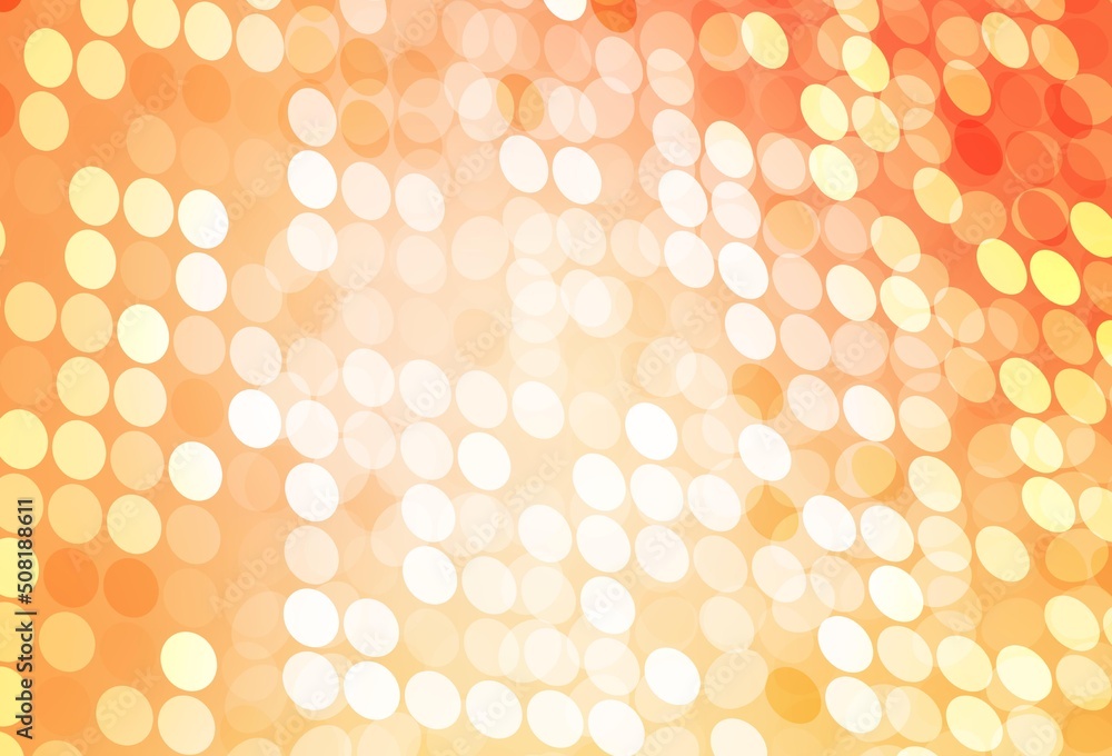 Light Orange vector pattern with spheres.