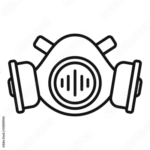 Army gas mask icon outline vector. Toxic air