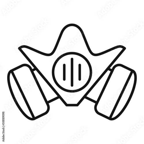 Danger gas mask icon outline vector. Toxic air